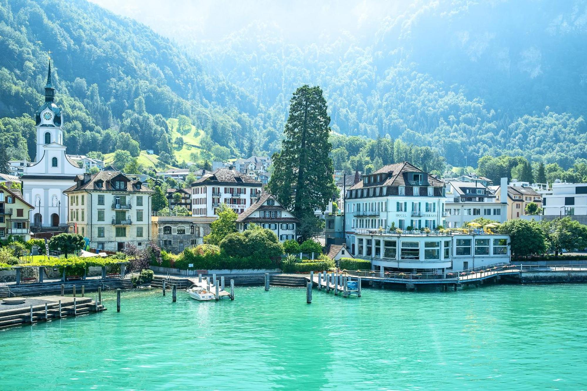 Hotel Terrasse Am See Vitznau Eksteriør billede
